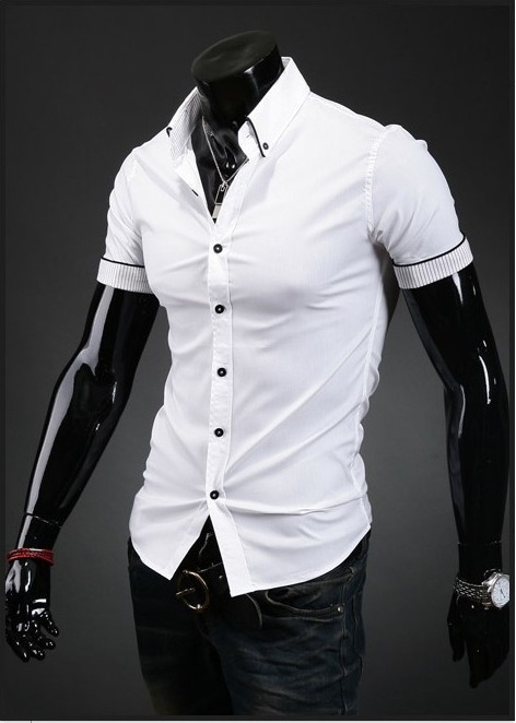 camisa slim fit masculina branca